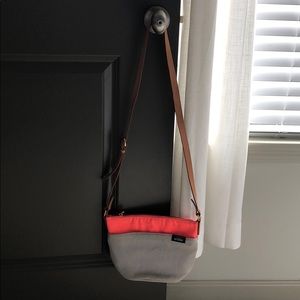 Kate Spade Saturday Coral and Gray Cross Body Bag